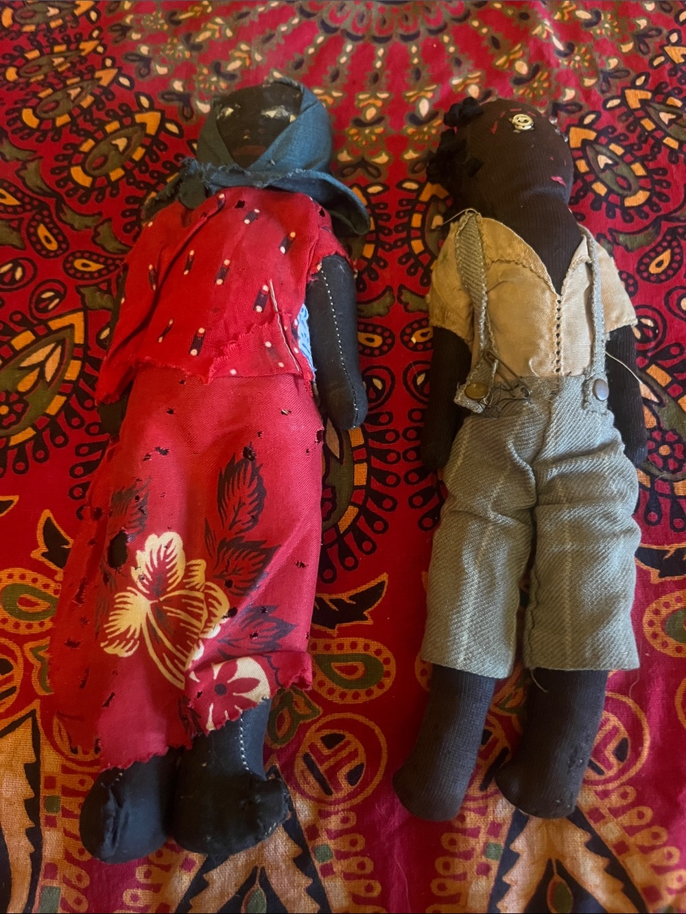 Handmade Vintage Cloth Art Folk Dolls
